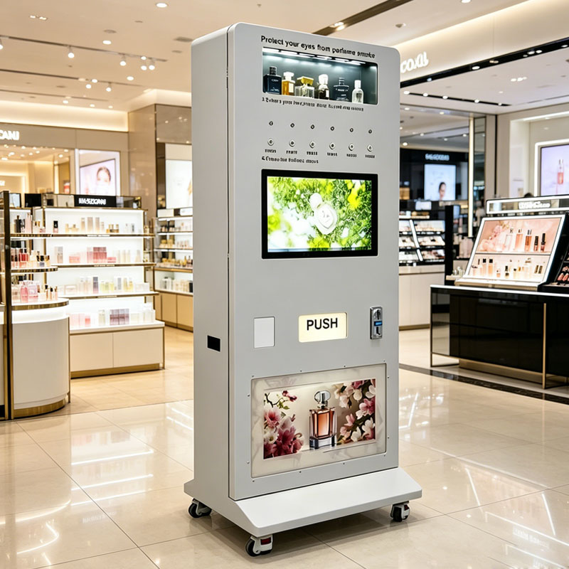 Perfume Fragrance Sale - ตู้จำหน่ายน้ำหอมแบบสเปรย์ ระบบไร้เงินสด สำหรับขายตัวอย่างและขวดเต็ม ขายส่ง ปรับแต่งได้