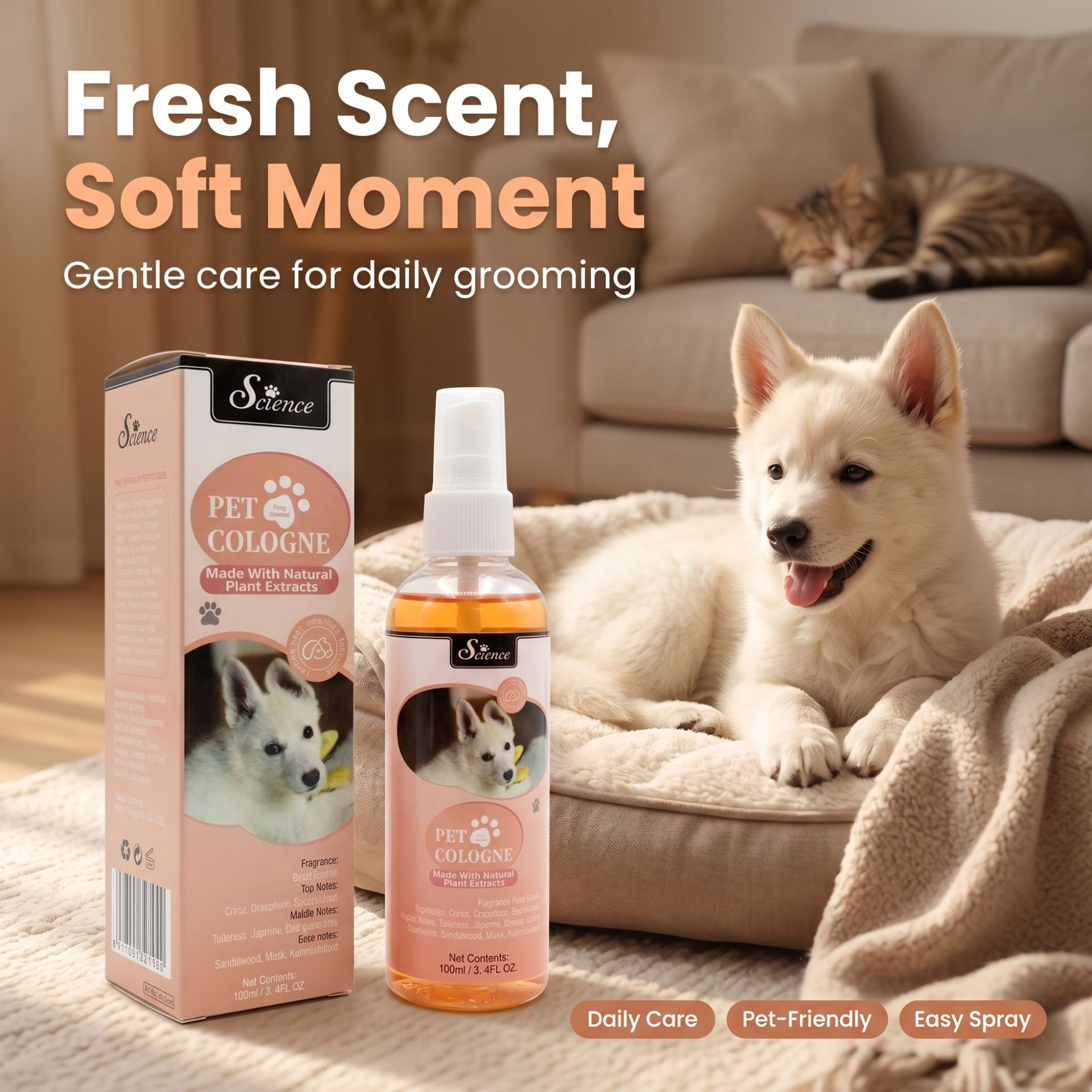 สเปรย์น้ำหอมสำหรับสุนัข 100 มล - Perfume Fragrance Shampoo บทวิจารณ์และราคา